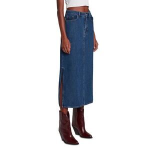 7 For All Mankind 'Denim' Blue Maxi Skirt Size 25